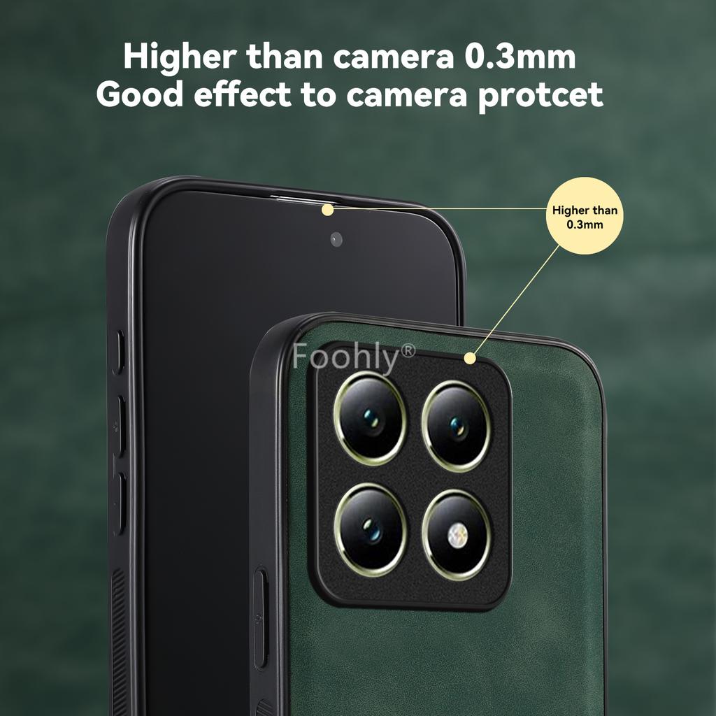 Nubuck Leather Magnetic Case for Xiaomi 14T Pro Mi 14 5G Protective Cover Shockproof Back Shell Coque Capa Fundas