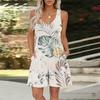 Women's V-neck Printed Sleeveless Jumpsuit Spring And Summer Casual Jumpsuit Shorts