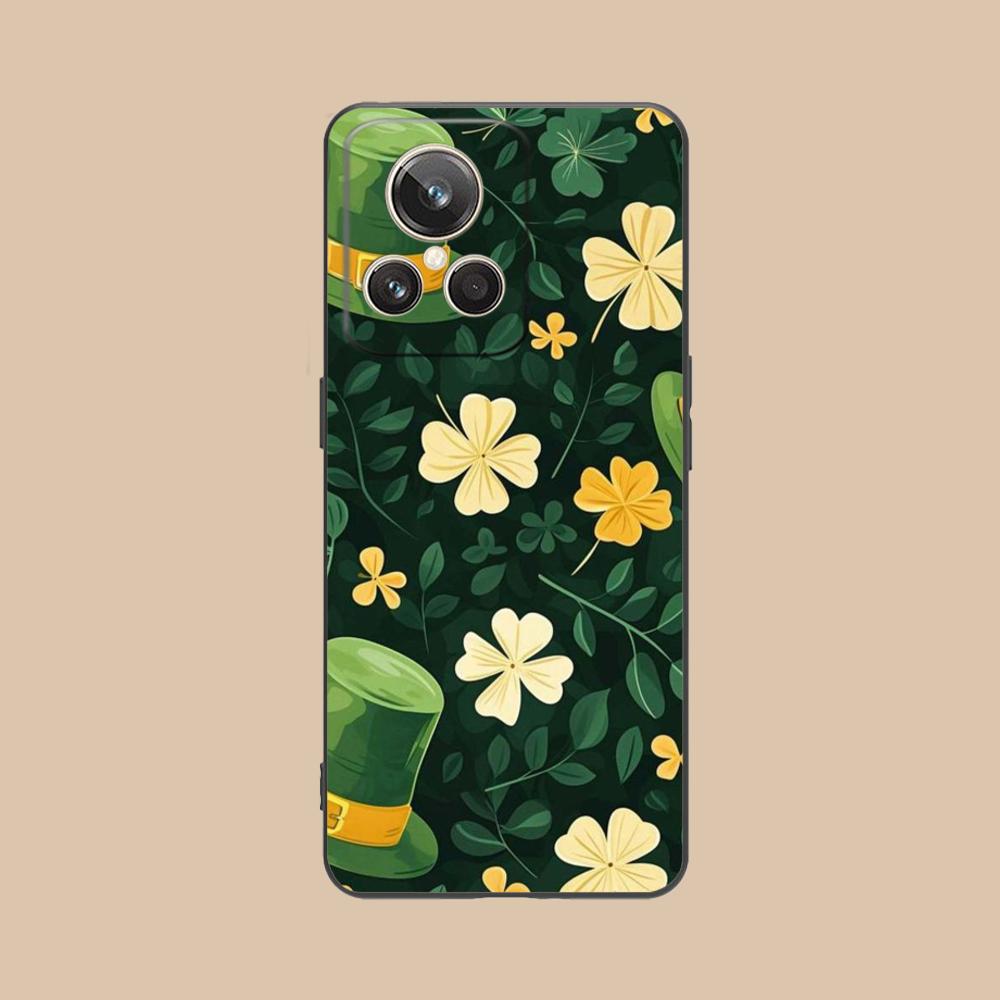 Saint Patrick's Day Mobile Phone Case for Realme 15 14 13 12 11 10 9 Pro Plus T i Lite 5G Colorful Printing Cover Pretty Luxury