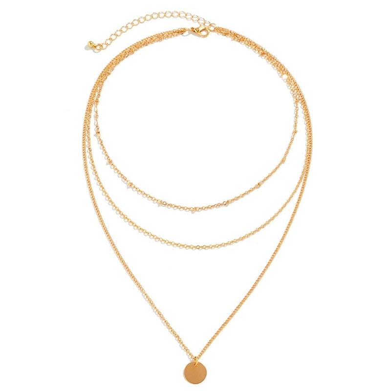 Chic Multi Layer Necklace Featuring High Quality Metal Sequins And Imitation Pearls Ideal For Trendy Occasions