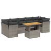 VidaXL Salon de Jardin avec Coussins 8 pcs, Canapés de Terrasse, Ensemble de Meubles de Patio, Mobilier d'Extérieur, Gris 3270703