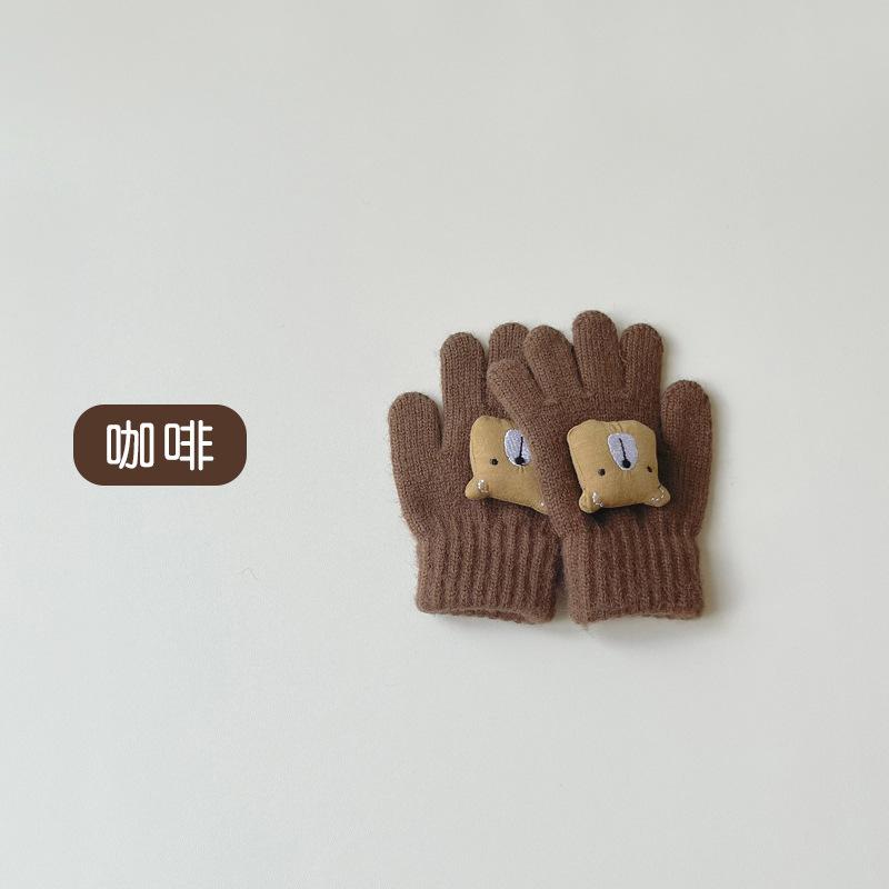 2-8 years old~ Winter children's gloves cute five-finger warm infant boy girl boy girl baby