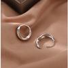 Sterling Silver Polished Circle Hoop Earrings: Minimalist High-End Round Ear Cuffs for Women