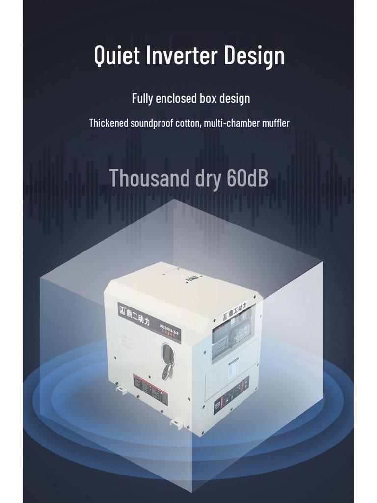 24V DC Ultra-Low Noise Inverter Generator with Bluetooth Auto Start/Stop & 13L Fuel Tank for Large Truck Parking