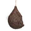 Hanging Bird House Natural Grass Hanging Bird Hut Hand Woven Drop Shape Birdhouse for Small Birds Budgies Garden Patio Terrace Indoor Outdoor