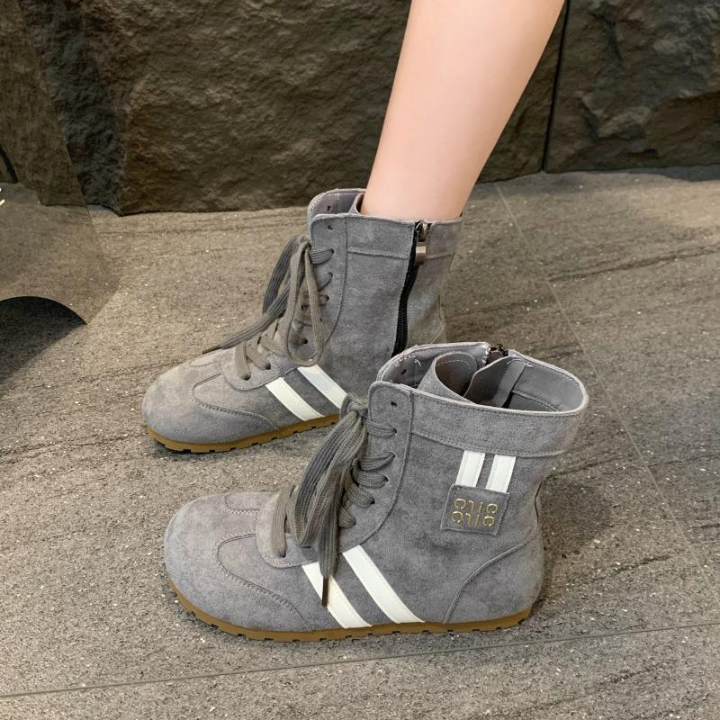 Women's new fashion boxing high-top shoes, high-end flat bottom, light and comfortable Martin boots