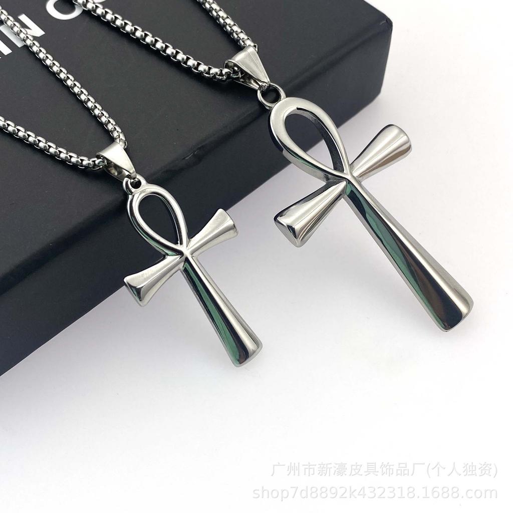 Ancient Egyptian Anka Necklace Life Lucky Cross Pendant, Vintage Personality, Fashion Accessories