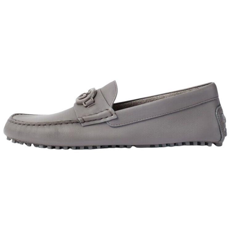 Gucci Interlocking Casual Gommino Loafers Men's Gray 692379 1XH00 1275