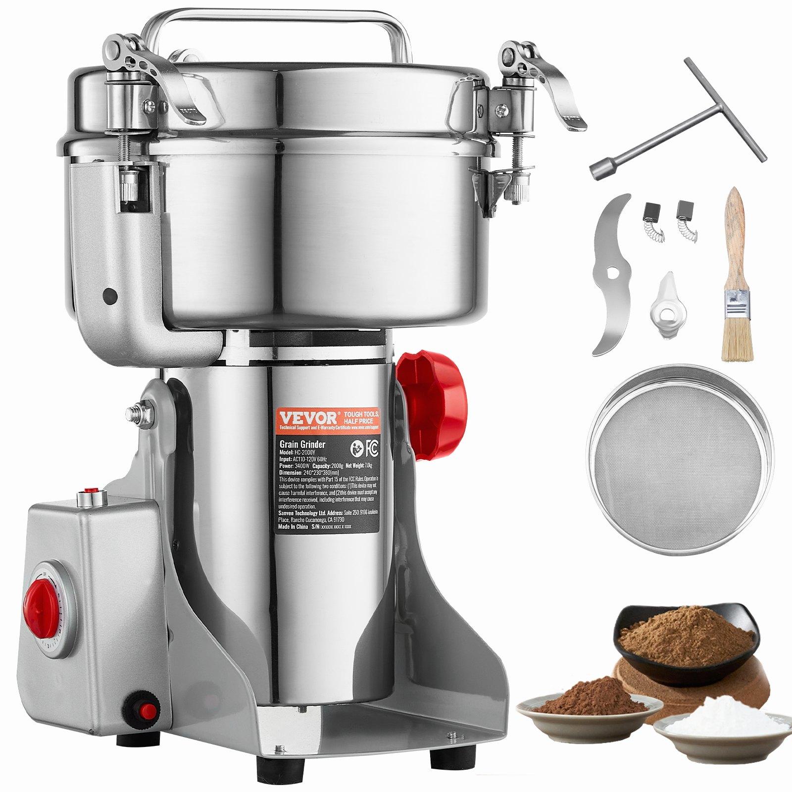 VEVOR 2000g Electric Grain Mill Grinder