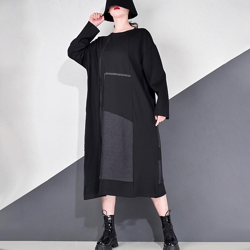 

XITAO модный женский пуловер, свободное платье ZY2119 One Size серый