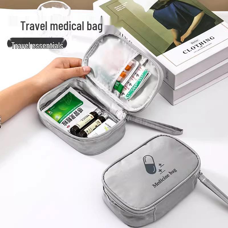 Compact Travel Medicine Bag - Portable First Aid & Storage for Business Trips