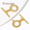 18K Gold Plated OT Clasps Bracelet Toggle Clasp Connectors For DIY Bracelet Necklace Jewelry Making Supplies Findings Wholesale