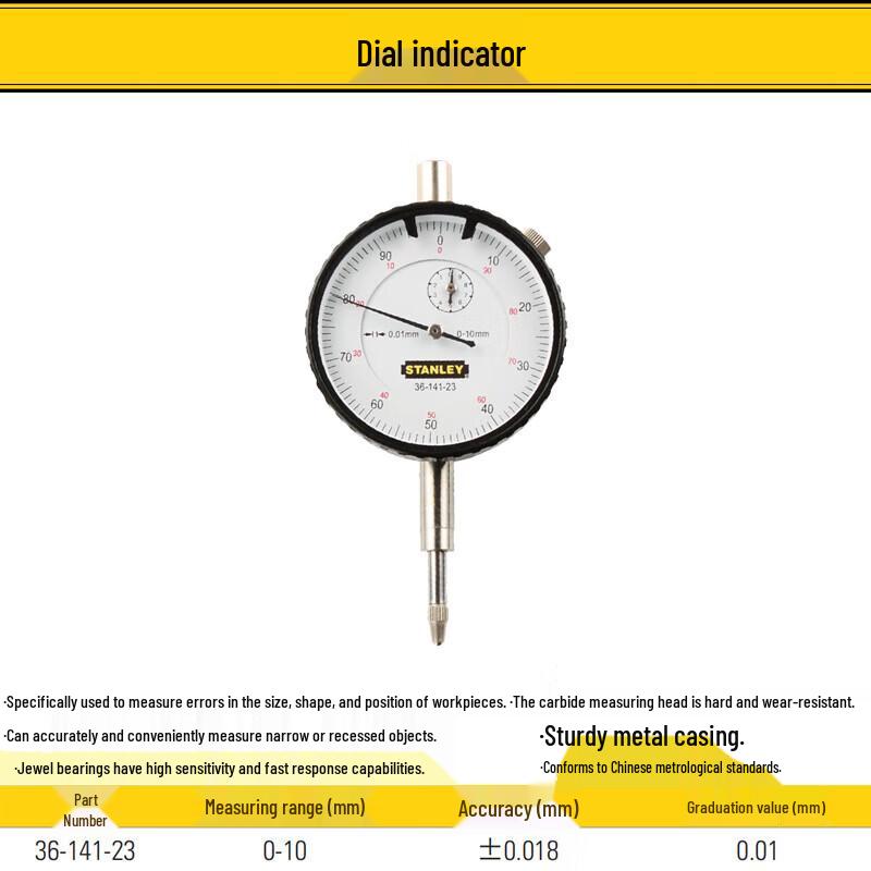 Stanley Precision Magnetic Base Lever Dial Indicator Set