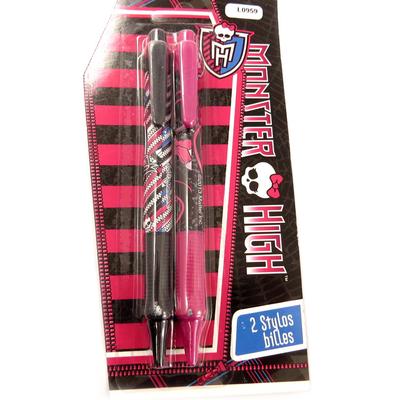Monster high [L0959] - 2 Pens 'Monster High' Black Pink