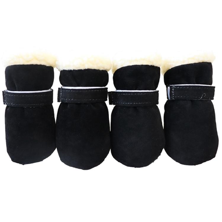 4pc Thick Warm Windproof Winter Pet Dog Shoes Anti-slip Snow Booties Footwear
