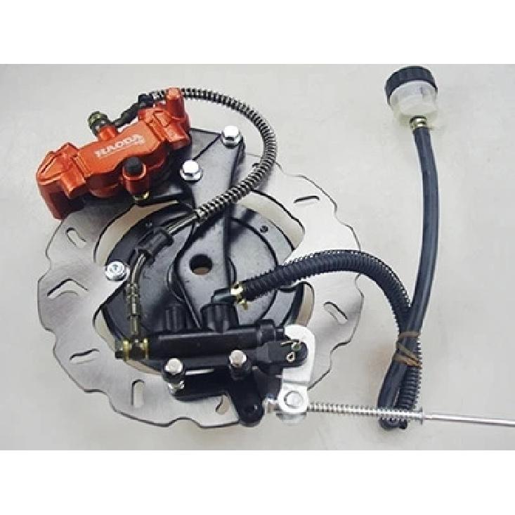 Motorcycle modified rear disc brake kit for drum brake modified rear disc brake assembly upper & lower pump caliper