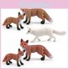 Detailliertes PVC-Fuchsfiguren-Set mit Rotfuchs, Polarfuchs und mehr zur Dekoration