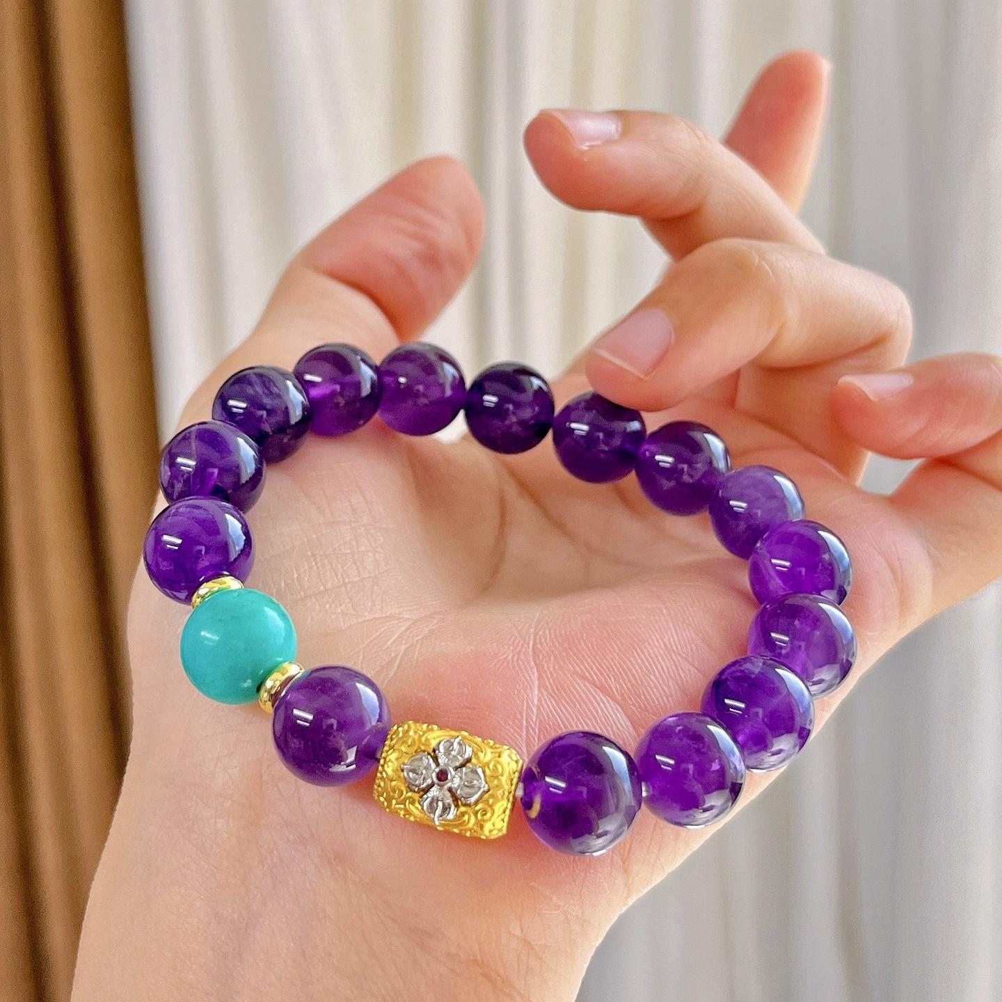 10Mm Autumn And Winter Natural Royal Amethyst Design Bracelet Bracelet.