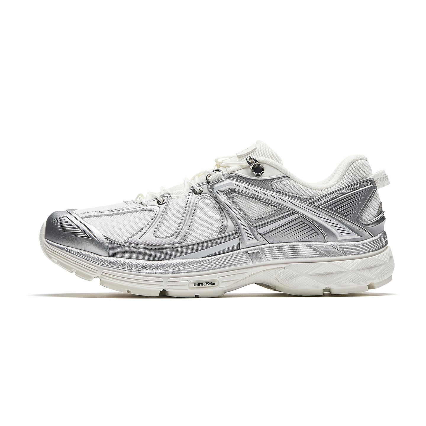 ANTA Women AG G01 Retro Casual Running Shoes White Silver 122628804A-1 38