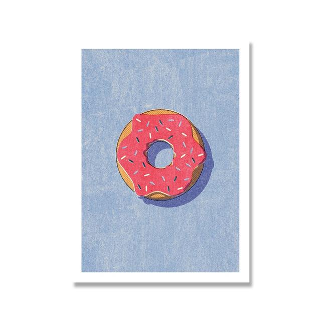 Nordic Paintings Kitchen Wall Decor Fast Food Printings Burger Ice Cream Restraunt Decoration Poster Painting No Frame