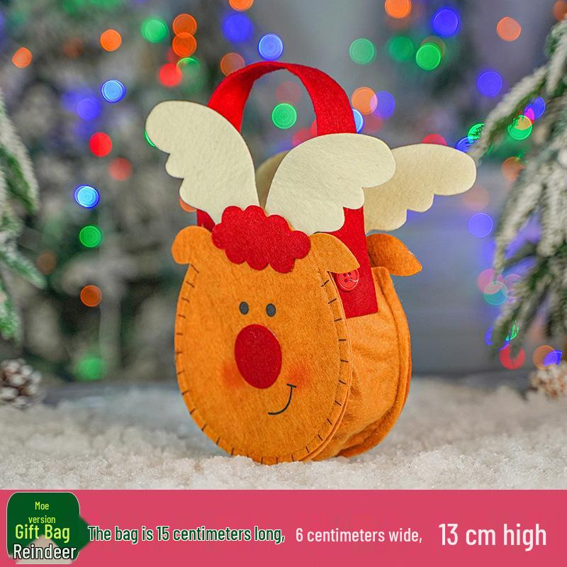 

Large Santa Claus Christmas Eve Gift Bag with Pocket for Decorations