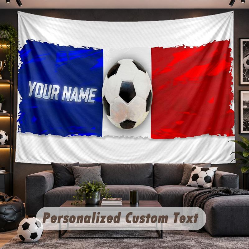France national football team Personalized Tapestry Support Custom Name, Wall Art Home Decoration