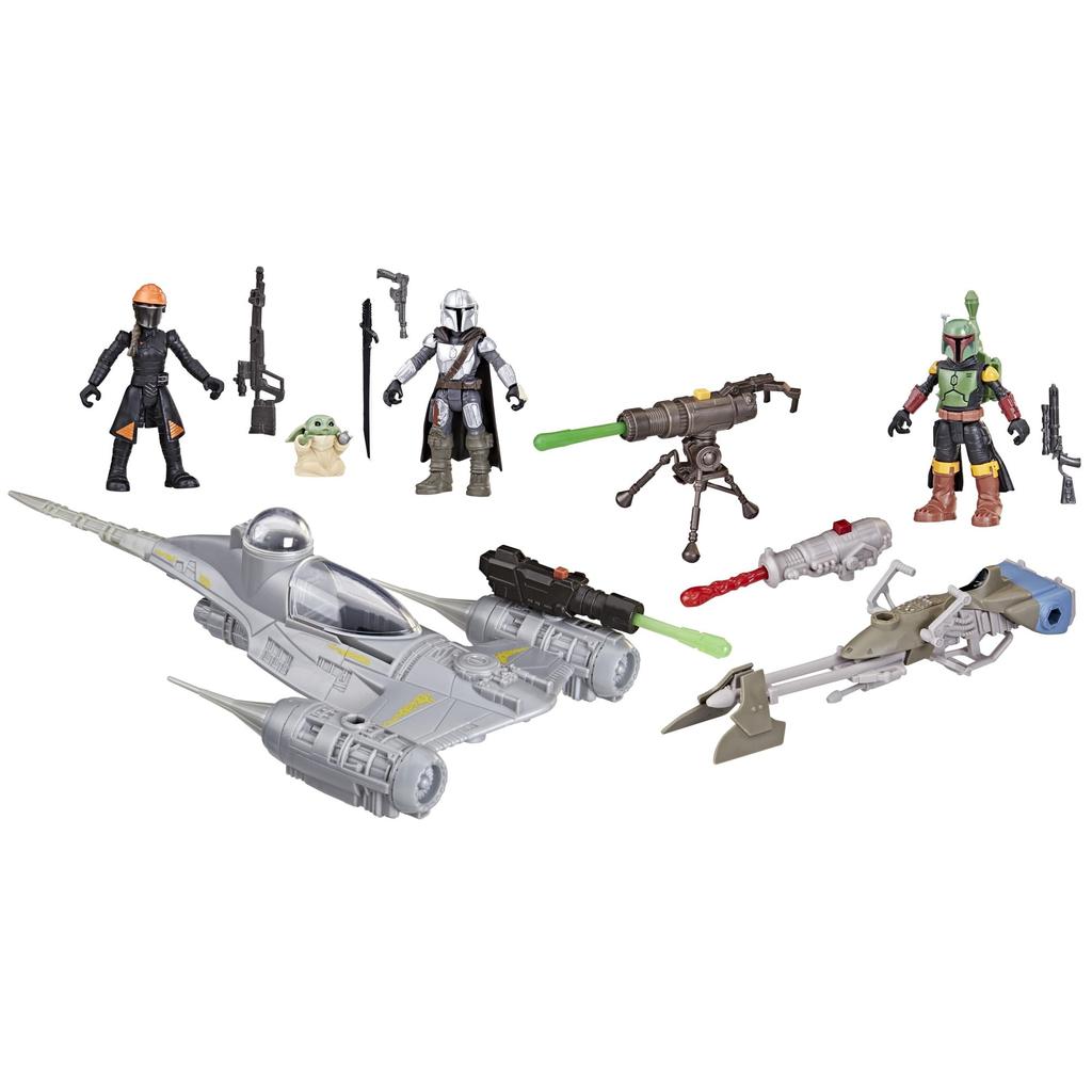 STAR WARS Mission Fleet Mando Starfighter Maßstab Mandalorianer Actionfigur Set für Jungen und Mädchen N-1 2,5-Zoll 4-jährig (Exklusiv bei Amazon)