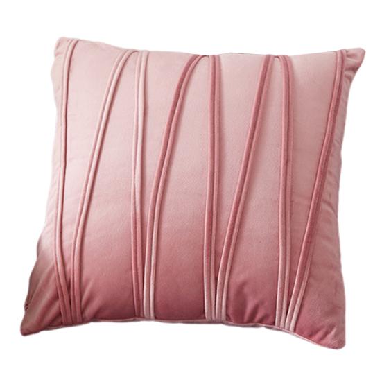 45x45CM Modern Square Pillow Shams Pressing Line Pattern Solid Color Plush Pillowcase Invisible Zipper Closure Sofa Cushion Cover Home Decoration