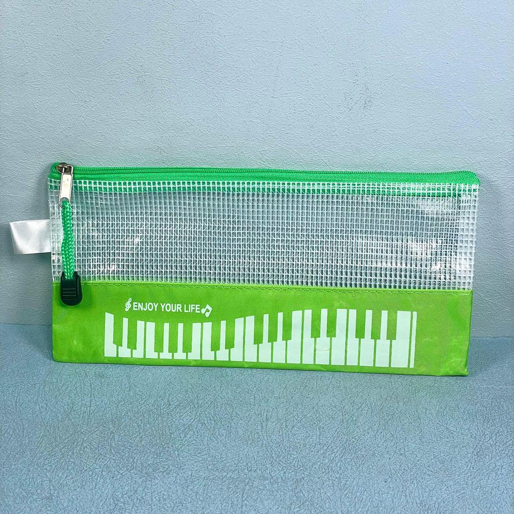 Elementary Music-Themed Stationery Set: Piano Notes Pencil Case, Eraser, Pencil, Ruler, Small Notebook