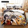 3D Anime Honkai Impact 3rd Bettwäsche-Set Bedrucktes Bettbezug-Set Bettwäsche Steppdeckenbezug Zuhause Für Erwachsene Teenager