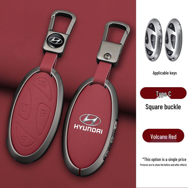 Metall Schlüsselhülle für Hyundai Sonata, IONIQ6, Elantra & ElantraN Fernbedienung (24 Modelle)