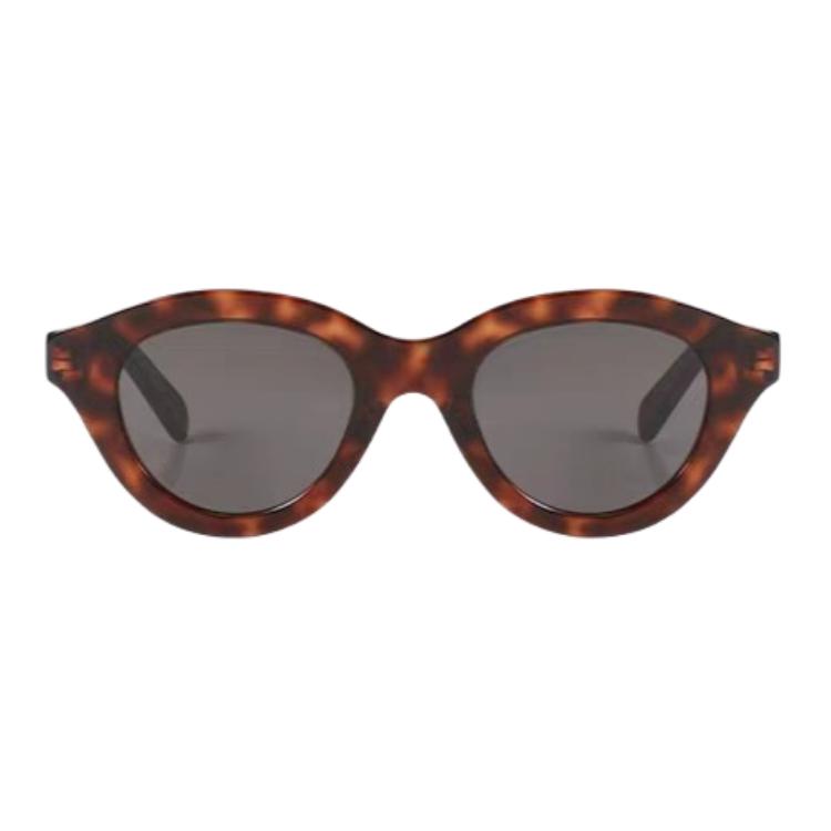 Celine Oval Frame Sunglasses With Logo Design Unisex sunglasses Tortoise CL40338F-52A