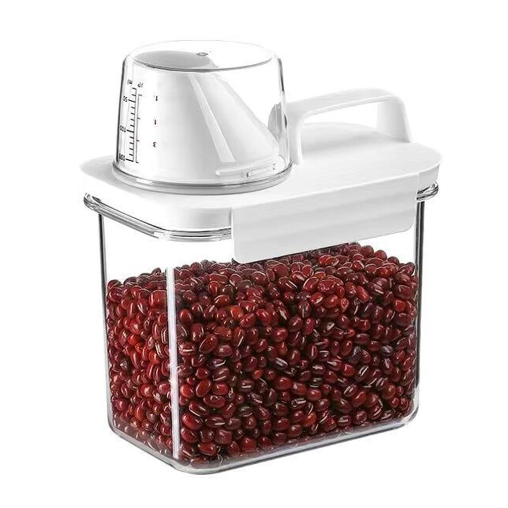 Transparent Measuring Cup Grain Sealed Storage Jar Multipurpose Large Capacity Bottles For Cereal Mung Beans