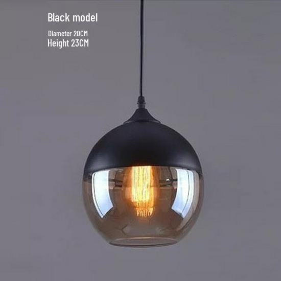 Minimalistische Retro-Holzmaserung Glas-Pendelleuchte für Loft oder Bar