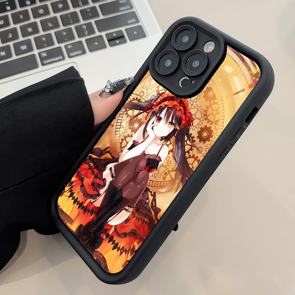Date a Live Kurumi Tokisaki Thicken TPU Mobile Phone Case for iPhone 17 16 15 14 13 12 11 Air Pro Max Plus Colorful Cover