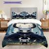 Ropa de cama del Reino de Hollow Knight (1 * funda nórdica + 2 * fundas de almohada, sin núcleo) Juego de cama plano 2D Funda nórdica y funda de almohada Suave y cómodo
