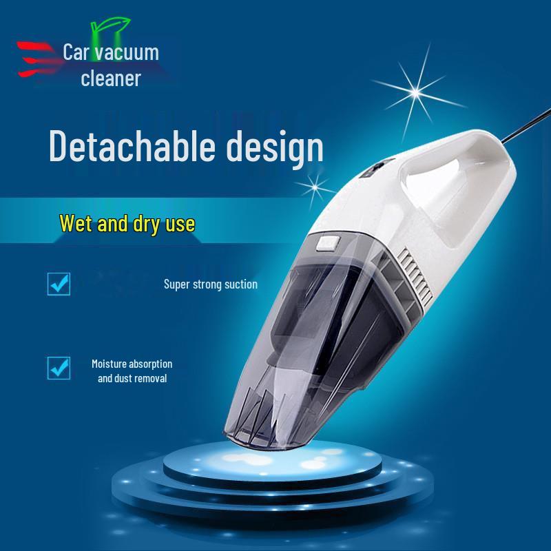 

High-Power Wet/Dry Inflatable Car Vacuum Cleaner for Interior and Household Use White (60W)