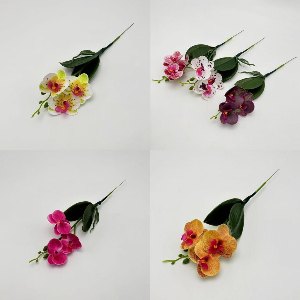 Phalaenopsis Fake Orchid Flower With Shaped Gel Film For Photography And Home Decor