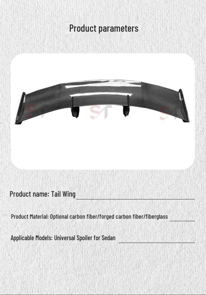 Universal Carbon Fiber Rear Spoiler for Sedans (Fits Mercedes, BMW, Honda, Toyota)