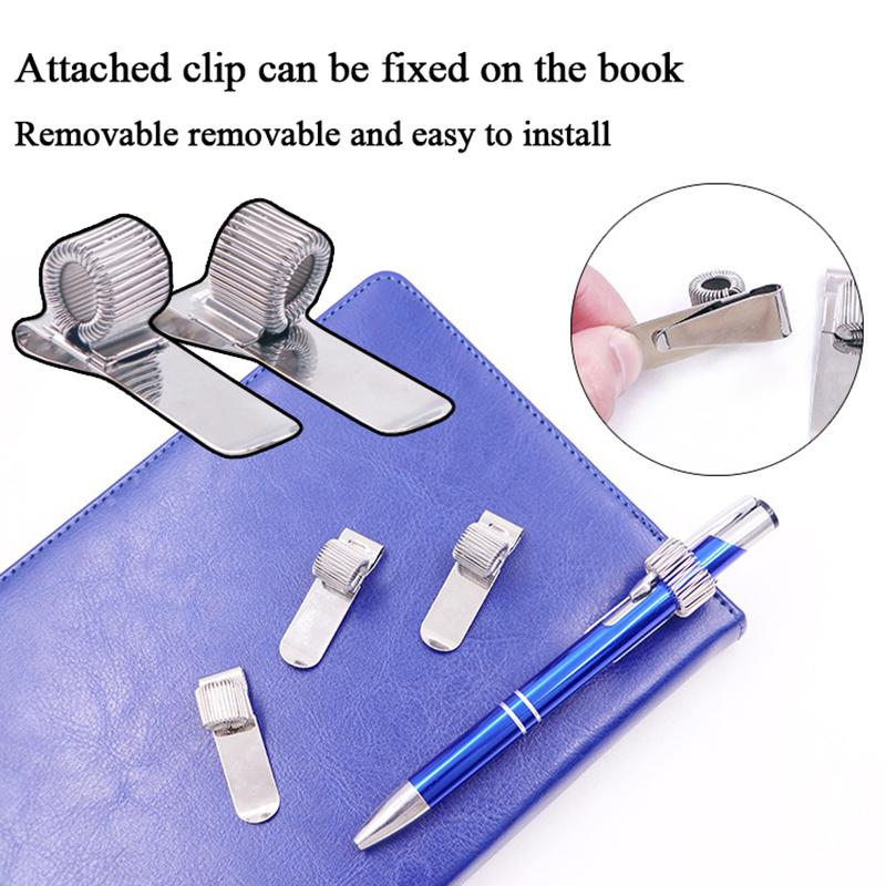 Cep Klipsli Tek Delikli Metal Yaylı Kalemlik Yaylı Döngü Doktor Hemşire Üniforması Kalemlik Defter Metal Kalem Klipsi