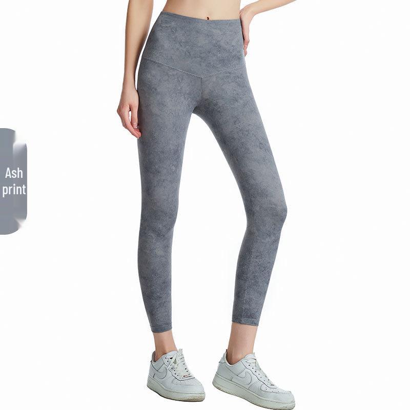 

2025 Women s High-Waist Yoga Pants - Hip-Lifting, Elastic, Slimming Sportswear Smoky Gray