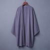 Lange ensfargede japanske kimono-ponchoer for menn, sommer Uformelt løs dame Yukata Haori Beach Svart Hiyoshi-skjortejakke