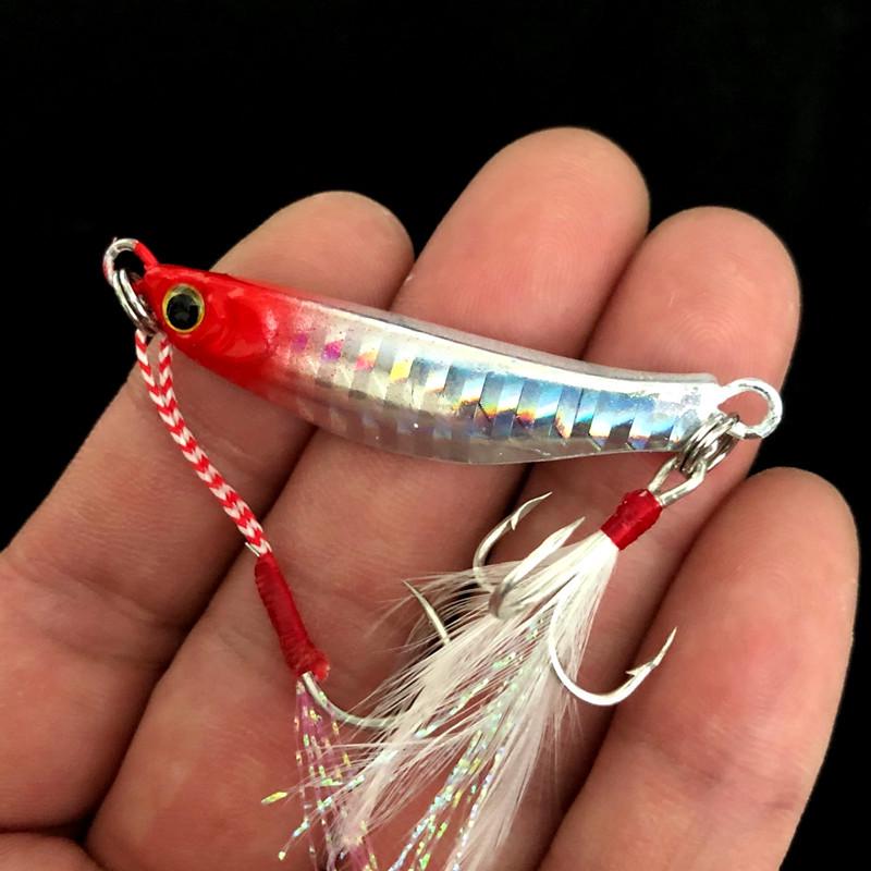 Chuangyang 20g Shore Casting Slow Jigging Metal Fish Jig with Hook, 4.9cm