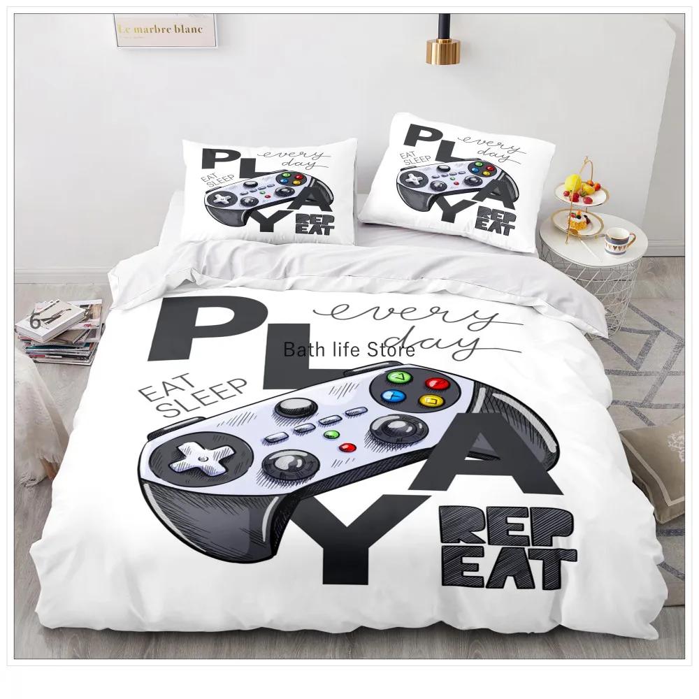 Fashion Game Controller Bedding Set Queen Size Duvet Cover Set Creative Black Comforter Bed Cover Set 2/3pcs Home Textile 3D