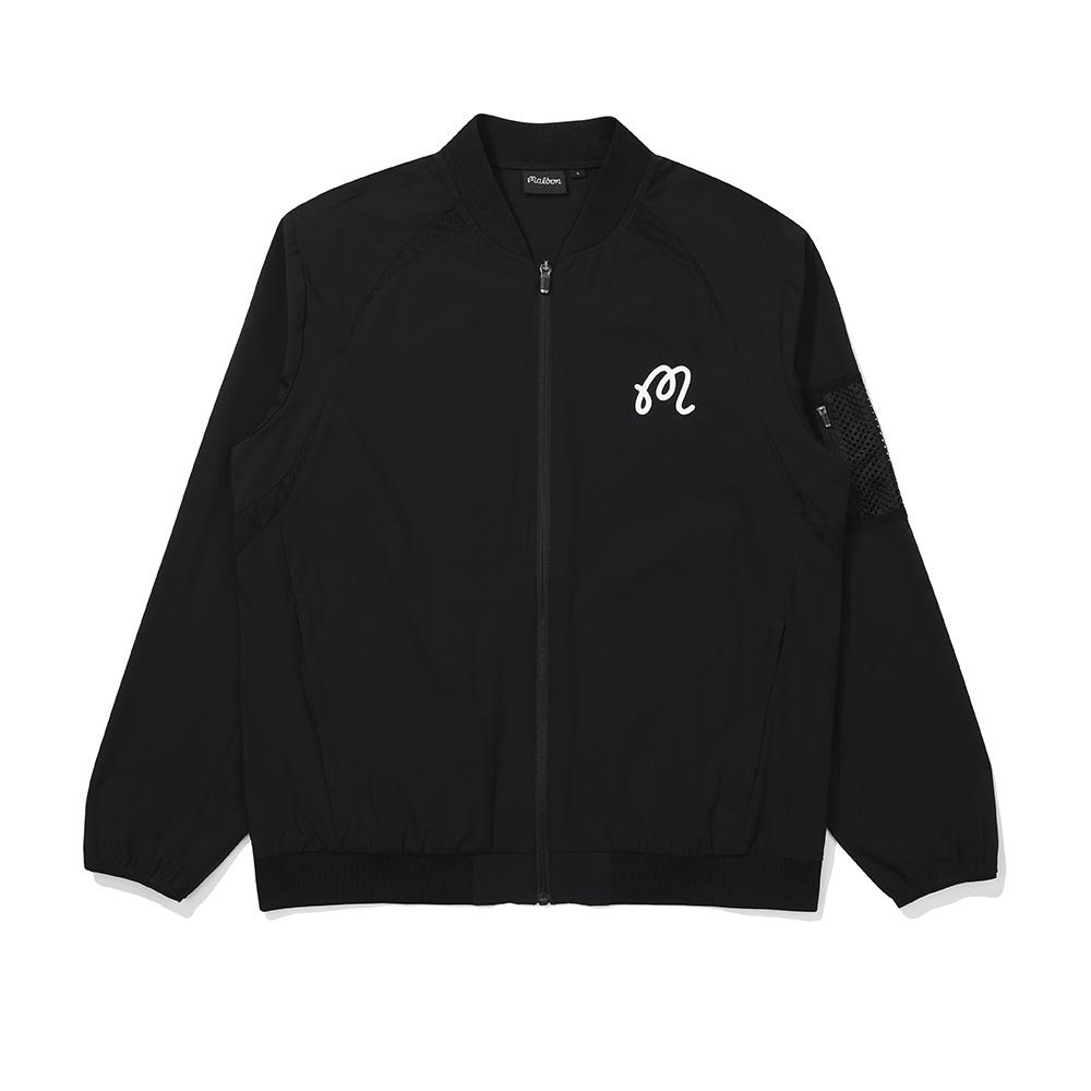 Malbon Golf Summer Lightweight Bomber Jacket Black (Man)