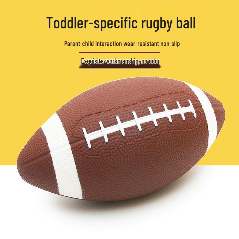 Size 3 Eco-Friendly Leather American Football for Kids - Non-Toxic, Inflatable, Wear-Resistant, Non-Slip, Ideal for Kindergarten Teaching.