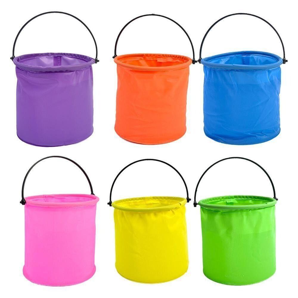 High Quality Outdoor Portable Kids Beach Toy Buckets Folding Water Bucket