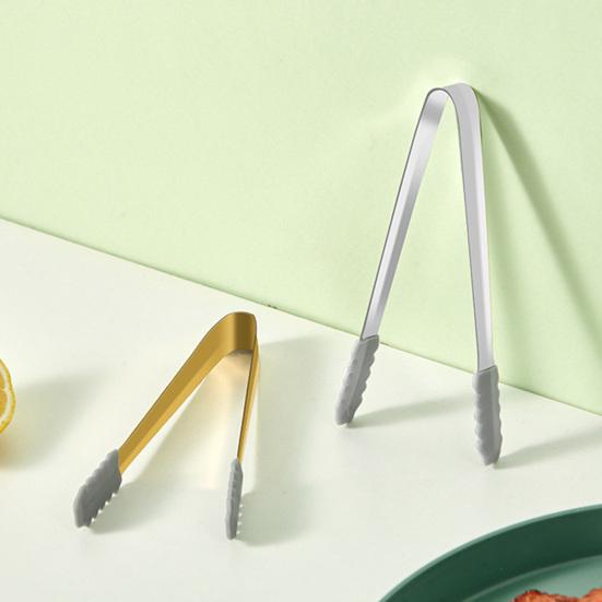 Maner practic pentru cleme alimentare din otel inoxidabil multifunctional