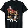Funny Reindeer Beagle Dog Pull Santas Sleigh Christmas Gift T Shirt New 100 Cotton Short Sleeve ONeck Tshirt Casual Mens Top