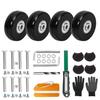 Joyhcow Suitcase Caster Replacement Set of 4 50mm Rubber Suitcase